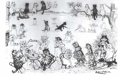 Cat Club by Louis Wain